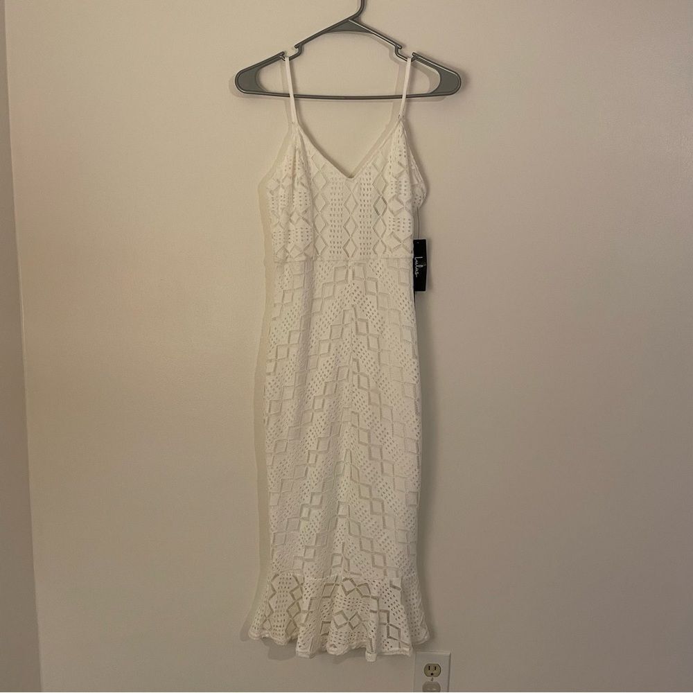Lulus White Lace Dress - Small - Picture 5 of 12